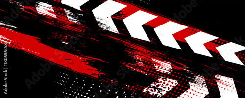 Exclusive red and black color combination sport racing car livery design, for universal medium eps10 vector ready to print.