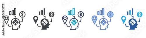 Targeting icon set multiple style collection