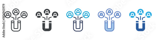 Engagement icon set multiple style collection