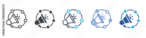 Outreach icon set multiple style collection