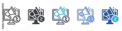 Promotion icon set multiple style collection