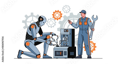 Teamwork in automation: Human and robot collaborate for machine maintenance and repair