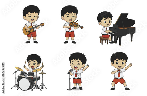 vector illustration of school children perfect for design
