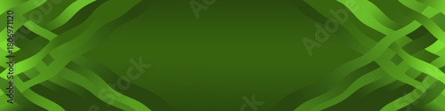 Green abstract background with light and copy space. Vector illustration.