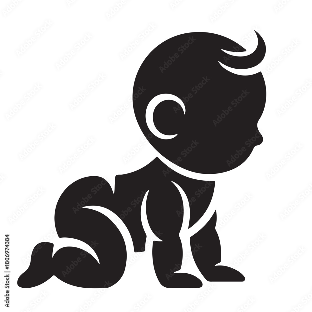 Fototapeta premium Mother and baby logo vector symbol