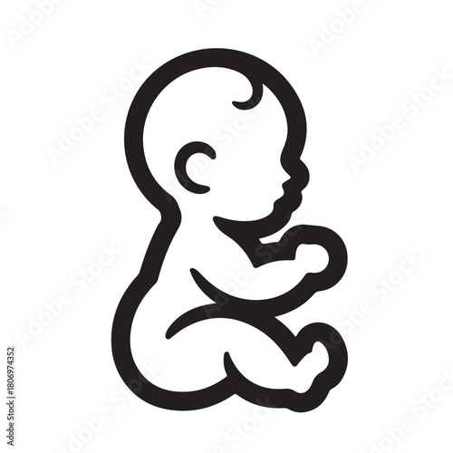 Mother and baby logo vector symbol