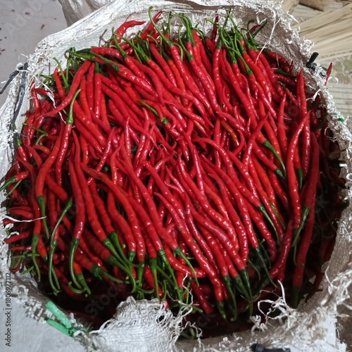 photo of hot red chilies