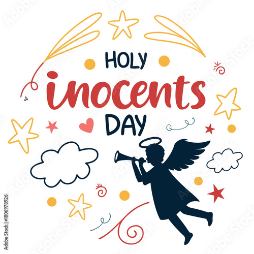 HOLY INNOCENTS DAY vector illustration isolated on white background