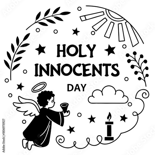 HOLY INNOCENTS DAY vector illustration isolated on white background