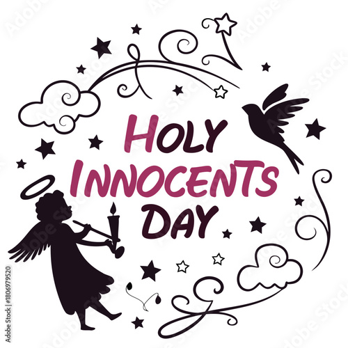 HOLY INNOCENTS DAY vector illustration isolated on white background