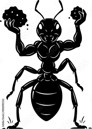 vector illustration of an ant