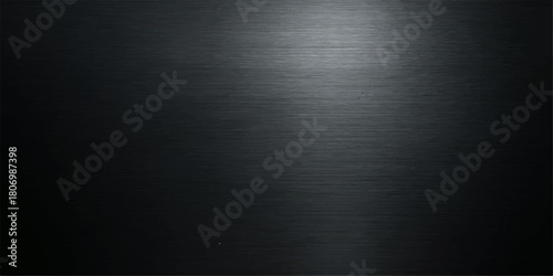 Dark brushed steel metal plate texture provides a metallic gray background with a subtle pattern and light reflections on its stainless surface