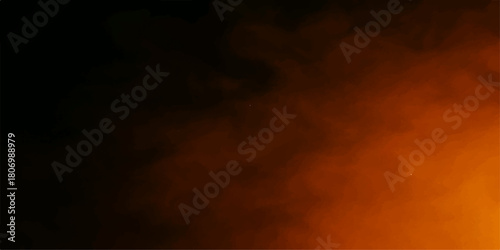 Fire in the forest night sky with dark abstract smoke and flame motion backdrop