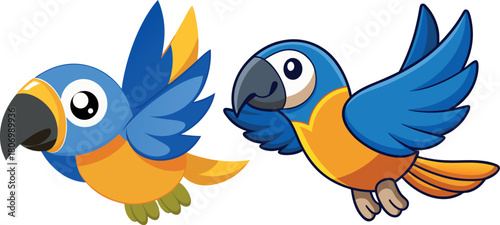 Cute Parrot Clipart, Colorful Bird Illustration, Tropical Animal Art, Cartoon Parrot Drawing, Jungle Animal Clipart, Exotic Bird Design, Kids Animal Vector, Parrot Graphic, Parrot for Kids, Animal Car