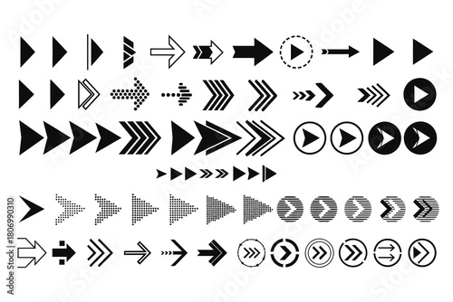 All kinds of arrows vector set Design