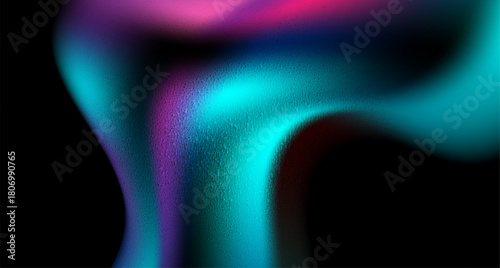 Abstract blue and violet liquid smooth waves futuristic grainy background
