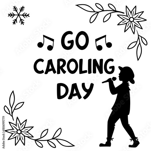 GO CAROLING DAY vector illustration 