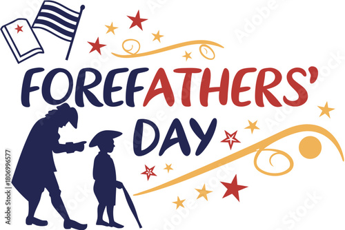 FOREFATHERS' DAY vector illustration 