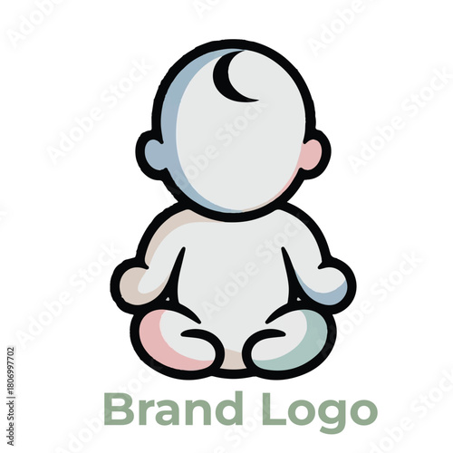 Mother and baby logo vector symbol