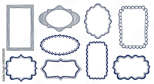 Charming Collection Decorative Frames with Unique Edges and Ornamented Shapes for Creative Projects