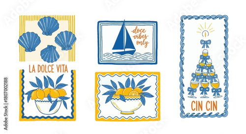 Coastal Summer Collection Seashells, Sailing, Lemons, and Cheers! Embrace the 'Dolce Vita' Vibe