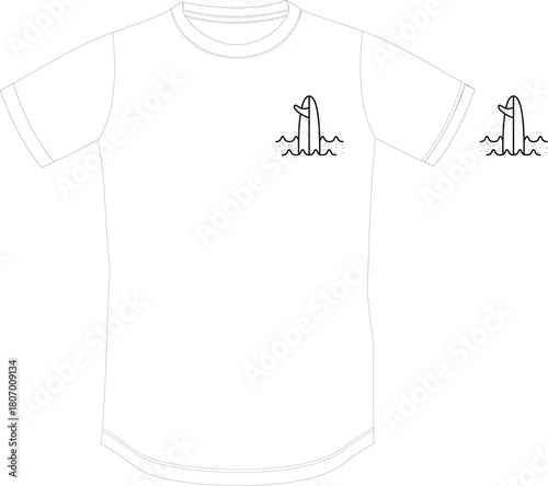 Retro Summer Surf Wear Graphic T-shirt Design