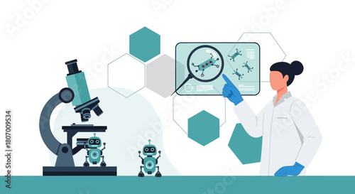 Innovative research and development in the fields of robotics and microbiology integration