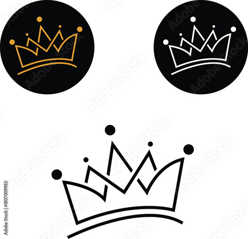crown icon vector illustration