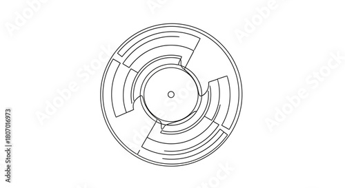 Intricate circular labyrinth concept design showcases complex routing challenges and spatial