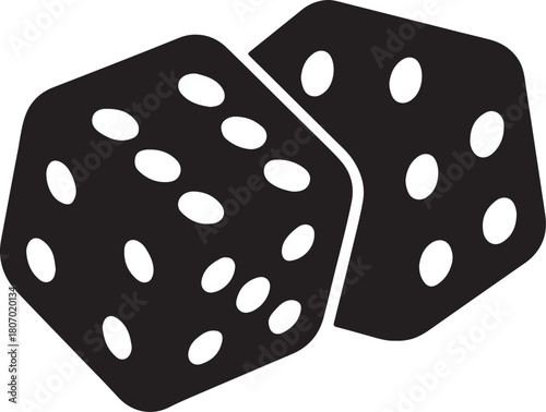 lucky dice silhouette vector art