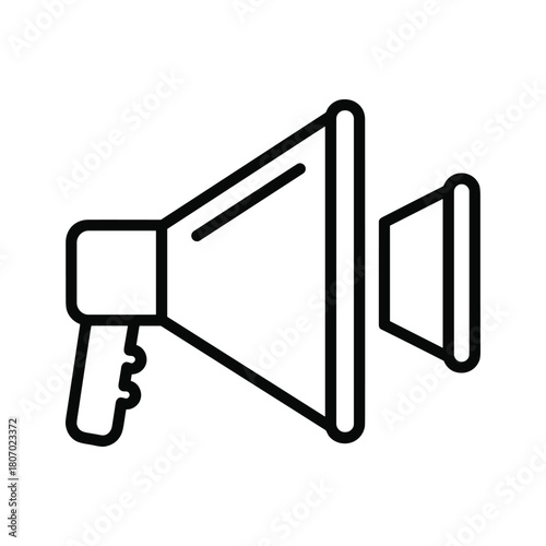 Megaphone icon isolated on