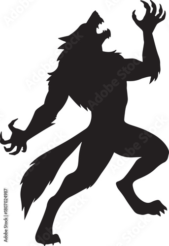  Werewolf silhouette vector art