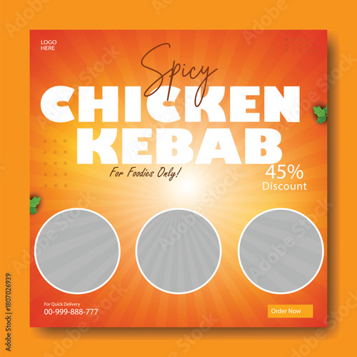 Delicious chicken kebab feast with fresh ingredients and special offer
