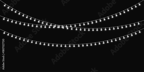 Black and white film strip with an alpha channel border design, a transparent frame for vintage photography or movie art collage