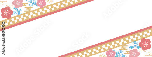 レトロポップな着物風のバナー