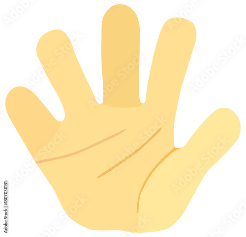 シンプルな手のひらのイラスト ベクター素材