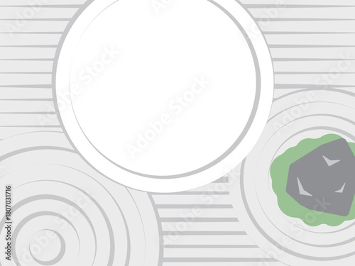 レトロポップな枯山水の背景