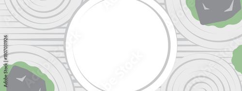 レトロポップな枯山水のバナー