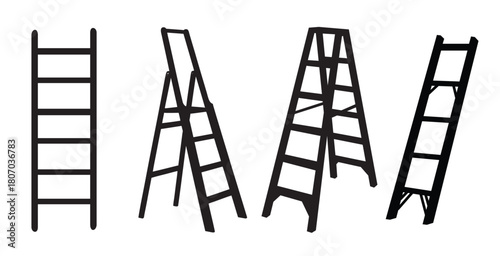 Set of ladder vector illustration