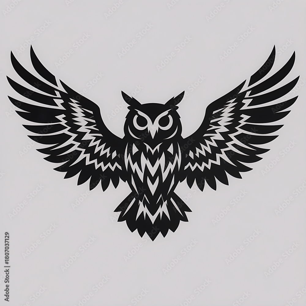 Fototapeta premium Tribal Owl Wings Vector Design”