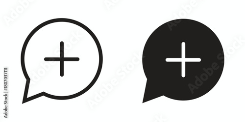 Chat Add Dual Style Icons
