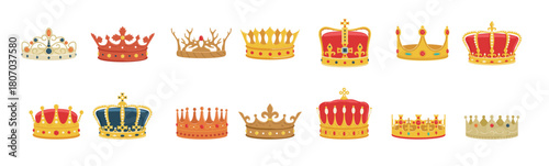 king and queen crown illustrations