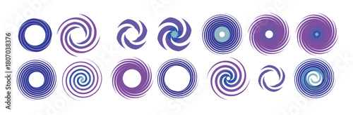 Kinetic abstract geometric blue colors