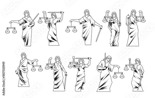 Lady Justice vector illustration
