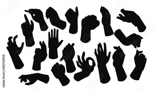 left hands poses gesture holding and pointing gestures