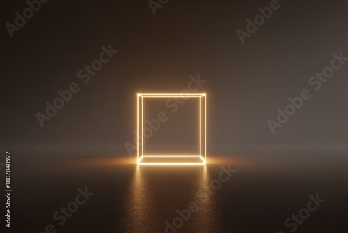 Fototapeta Naklejka Na Ścianę i Meble -  Sonic Neon Neural Pattern with Pulsing Depth