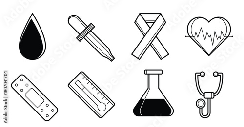 medical stuff icon vector