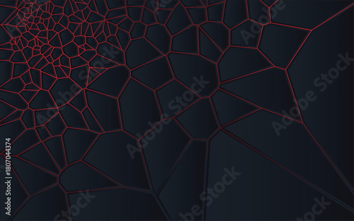  luxury abstract black voronoi diagram blocks with red 