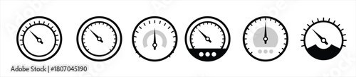 meter icon set black icon set