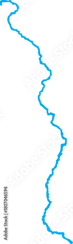 Vector Map of the Mississippi River Shape Map